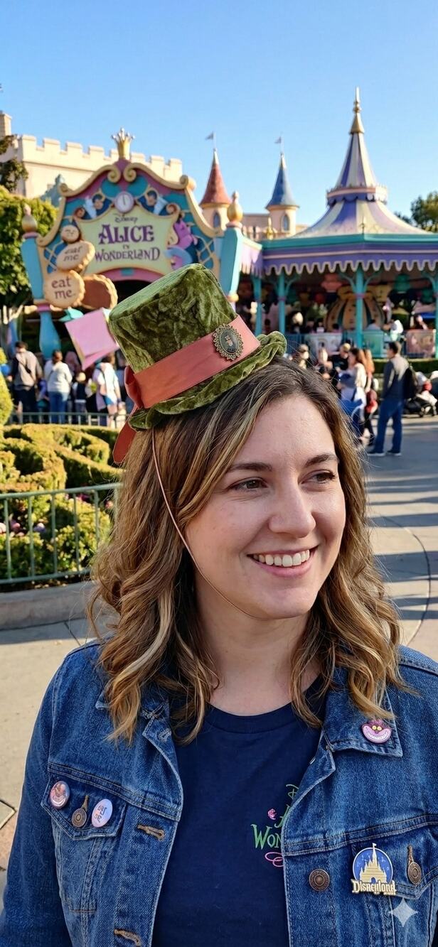 Disney Parks Alice In Wonderland Johnny Depp Mad Hatter Cameo Velvet Top Hat